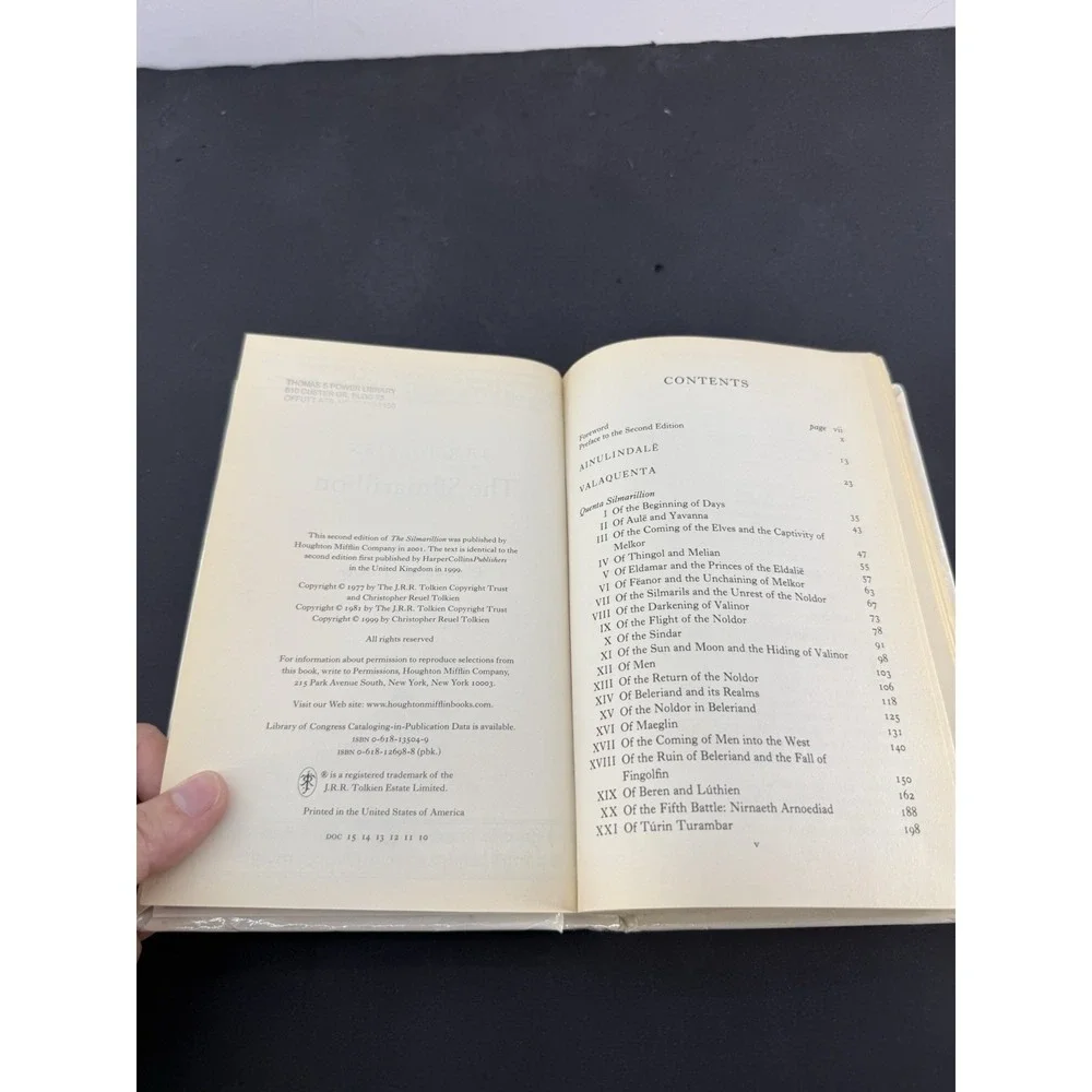 J.R.R. Tolkien The Silmarillion Second Edition Hardcover by Christopher Tolkien